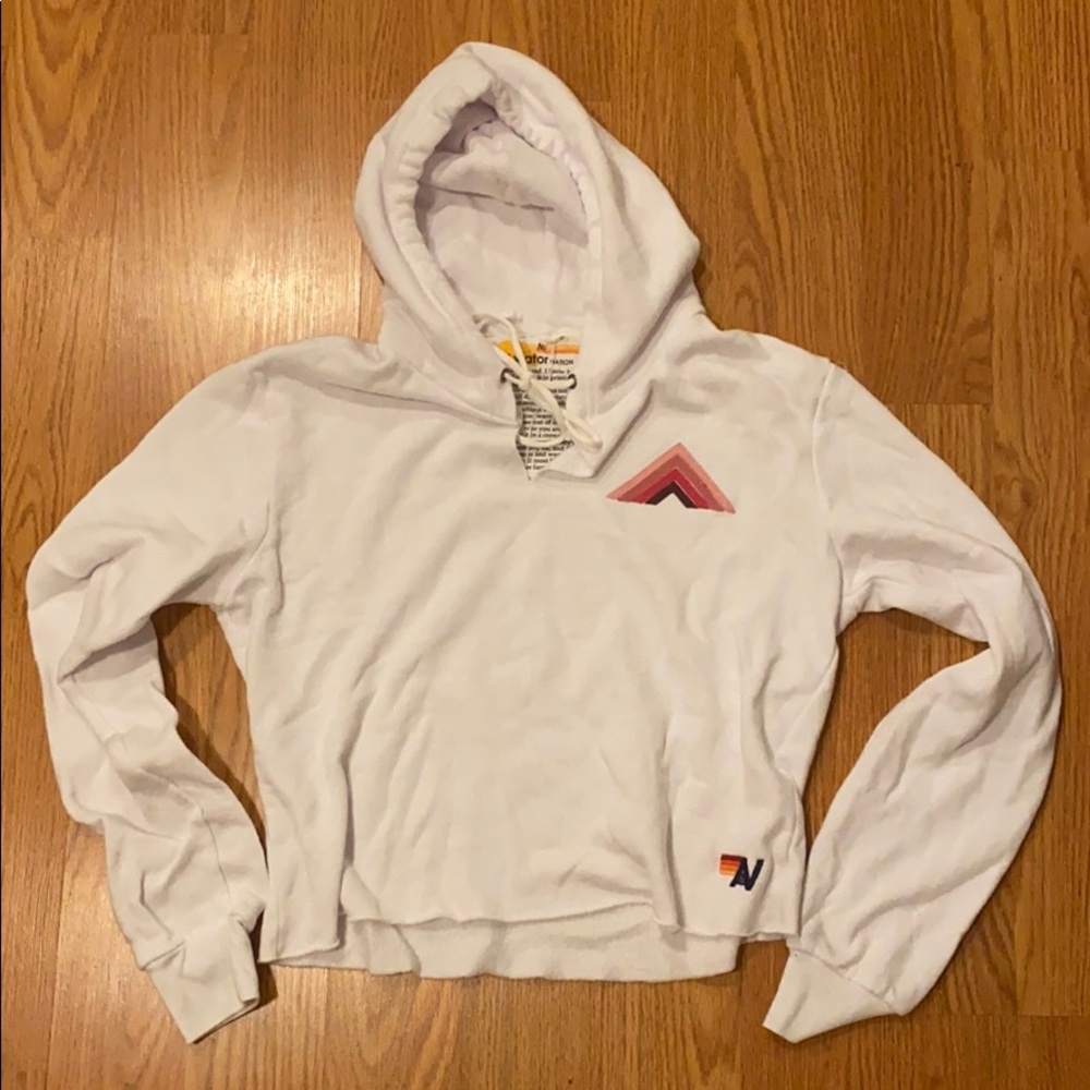 Aviator Nation Crop Pullover Sweatshirt